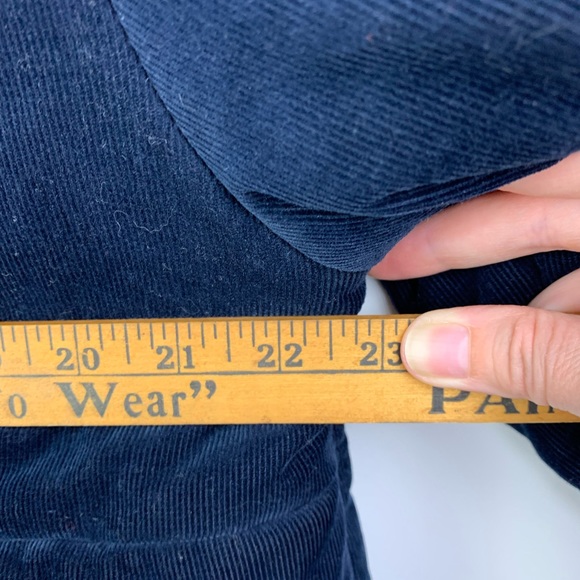 Banana Republic MENS SMALL Corduroy Puffer Coat Jacket Down Navy - Picture 11 of 14